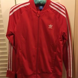 Adidas red jacket